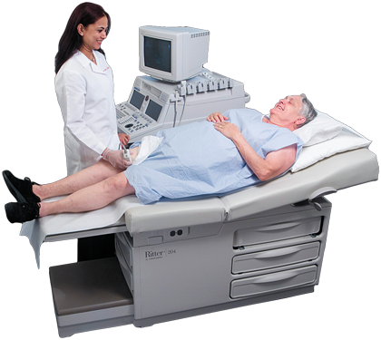 NBCG Patient examined with Vascular ultrasound Test